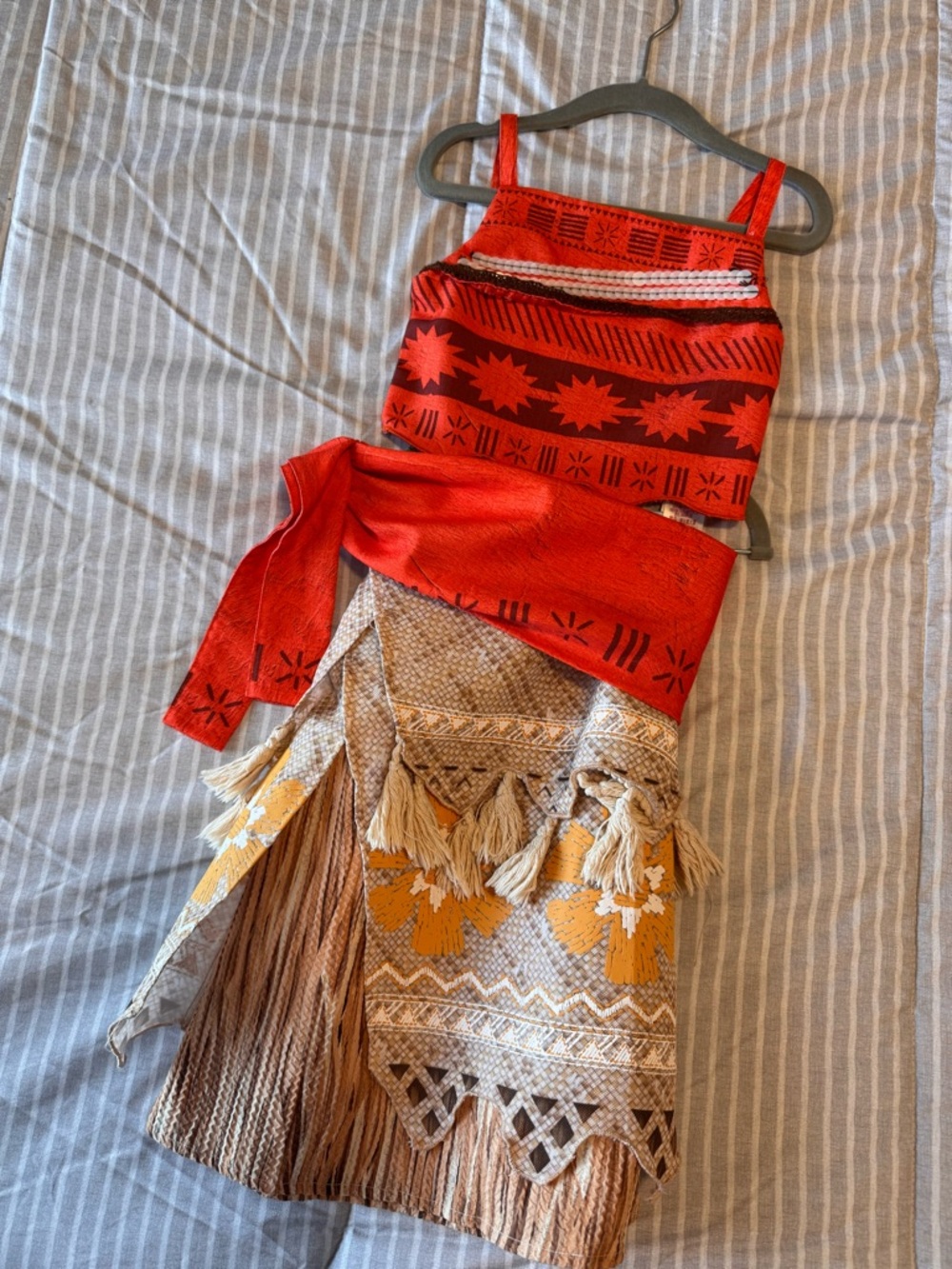 Disney Orange and Brown Tribal Print Tank Top